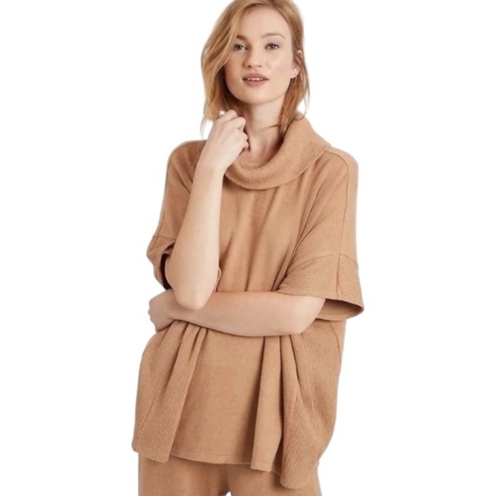 BANANA REPUBLIC | Women’s Cotton Blend Cowl Neck Cozy Knit Poncho Size M/L